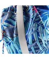 Pre-Owned HERMES Medium Soie Cool Handbag Printed Silk and Calfskin