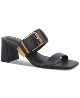 Giani Bernini Women's Hillarry Memory Foam Double Band Buckle Block Heel Dress Sandals, Created for Macy's