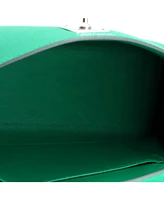 Pre-Owned HERMES 20 Kelly Mini Ii Amazone Handbag Green Epsom with Palladium Hardware