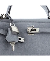 Pre-Owned HERMES Kelly Handbag Togo with Palladium Hardware