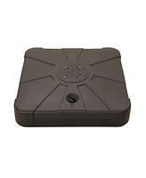 308 lbs Square Patio Umbrella Base Hdpe Cantilever Umbrella Base Water & Sand Filled Weighted Base Heavy Duty Outdoor Umbrella Base Stand