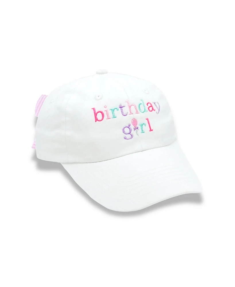 Bits & Bows Girls Birthday Girl Bow Baseball Hat