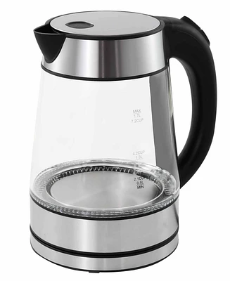 Elite Cuisine 1.8 Quart Cordless Glass Kettle