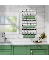 Sorbus 6-Tier Wall Mounted Metal Mug Holder Rack - Display Organizer for Coffee Mugs, Tea Cups, Mason Jars, and More - Holds 27 Mugs