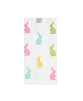 Easter Bunny Rabbit Hop 100% Cotton Flour Sack Printed Kitchen Dishtowel