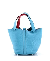 Pre-Owned HERMES Pm Eclat Picotin Lock Bag Clemence with Swift