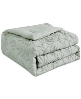 Rachel Roy Jacquard Puckered Botanical 3-Pc. Comforter Set, Twin