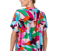 Sanctuary Women's Short-Sleeve Shirt & Boxer Pj Set