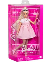 Barbie Deluxe Style Doll 3 in Pastel Pink Barbiecore Dress with Oversized Bow, Blond Hair