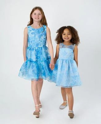 Rare Editions Girls Floral Organza Social Dress