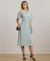 Lauren Ralph Women's Belted Georgette Dress