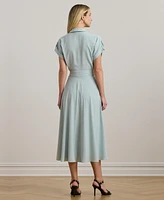 Lauren Ralph Women's Floral Belted Crepe Dress