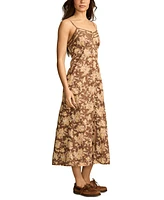 Lucky Brand Women's Floral-Print Lace-Trim Slip Dress