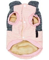 Parisian Pet Fancy Flower Quilted Pink Dog Jacket