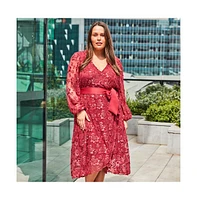 Radiance Glow Floral Mesh Dress