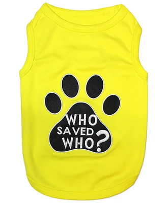 Parisian Pet Who Saved Who? Dog T-Shirt