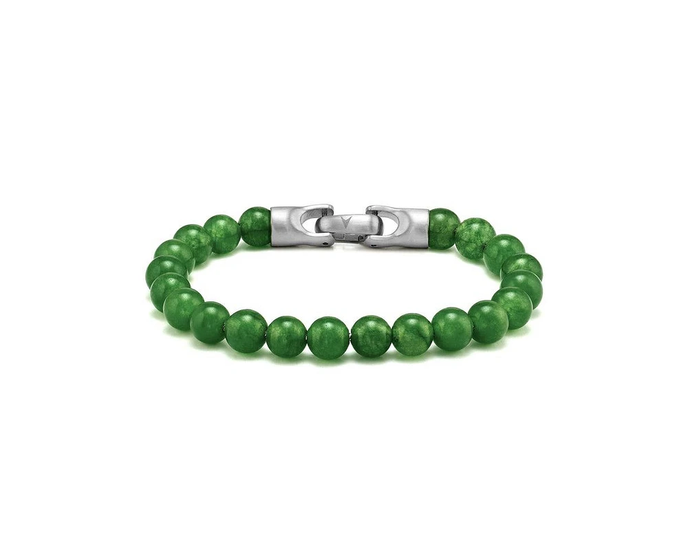Vincero Men's 8mm Bead Bracelet Stainless Steel with Push Clasp
