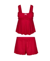 Leanore Women's Plus-Size Tank And Shorts Pajamas