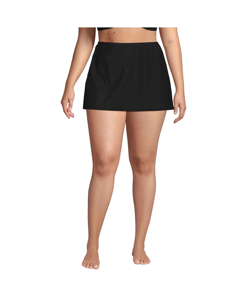 Lands' End Women's Plus Slender Separates Tummy Control Swim Skirt Bottoms