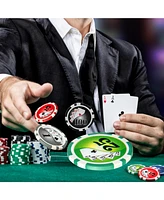 Texas Hold'em Poker Chip Set with 300 Pieces Chips Complete Set for Home or Casino-Style Games