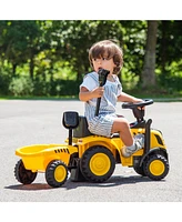 Kids Ride on Tractor Licensed Caterpillar with Detachable Trailer No Power