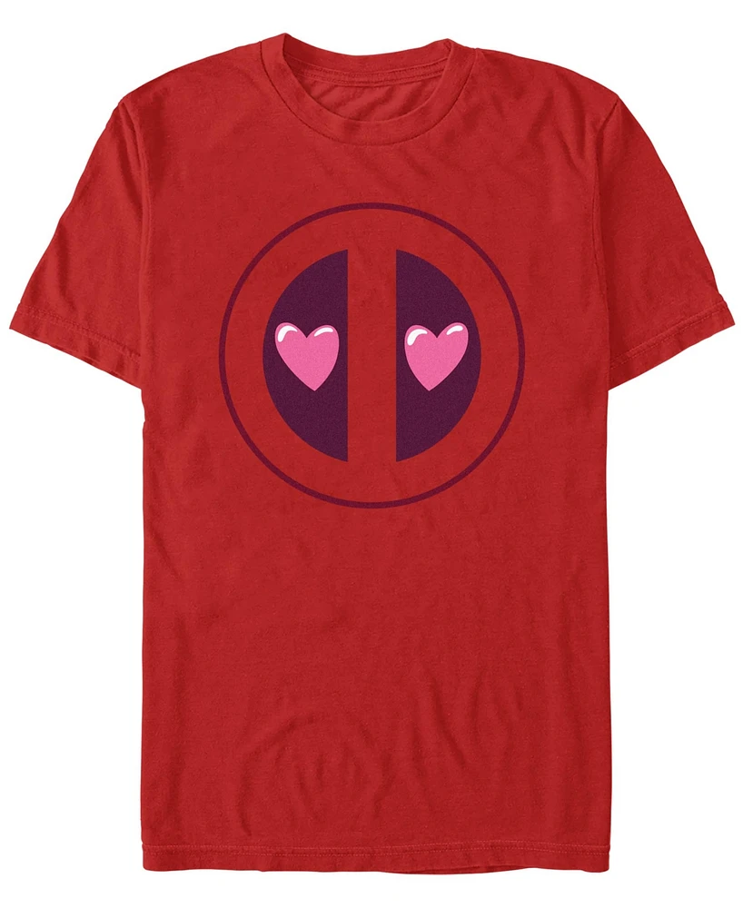 Fifth Sun Men's Deadpool Heart Eyes Short Sleeve T-Shirt