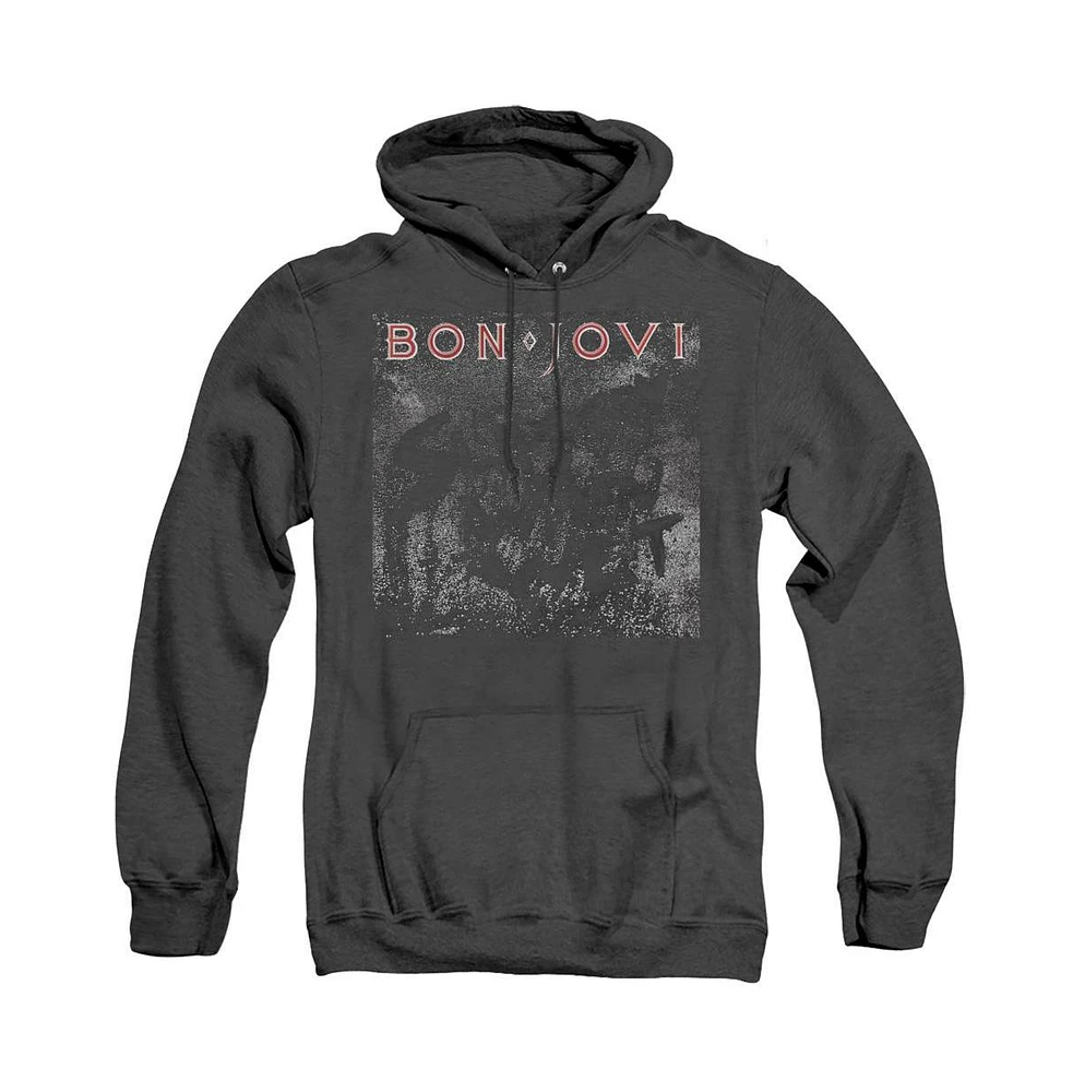 Bon Jovi Mens Slippery Cover Adult Heather Hoodie