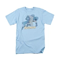 Batman Mens Running Retro Short Sleeve Adult Tee / T-Shirt