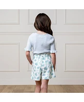 Hope & Henry Girls' Pull-On Cinched Waist Linen Short