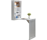 Kings Brand Furniture Culver Fold-Away Writing Desk (White)