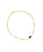 The Lovery Garnet Disco Chain Bracelet 14K Gold