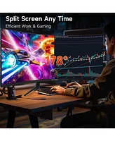 XGaming 34 Inch Curved Monitor, Ultra Wide Qhd 1440p Gaming Monitor 165Hz, 100% sRGB, 1MS, FreeSync, Hdmi Dp Computer Monitor Built-in Speakers, 1500R