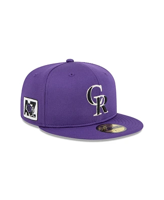 New Era Men's Purple Colorado Rockies 2025 Spring Training 59FIFTY Fitted Hat