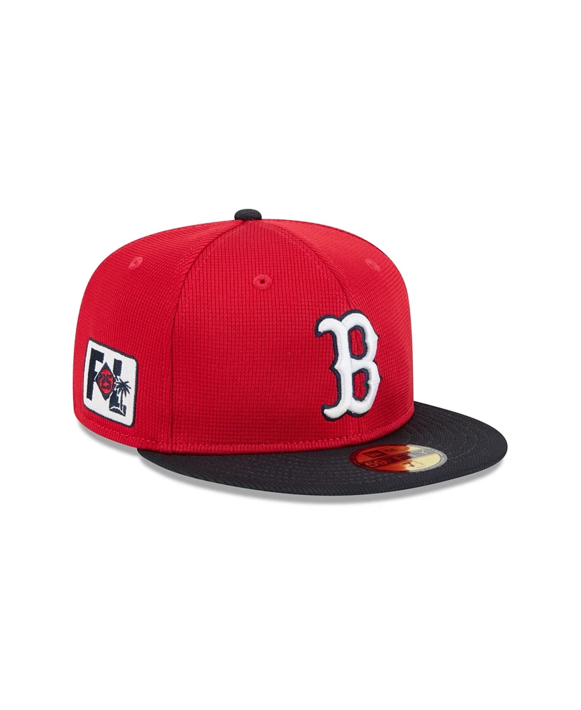 New Era Men's Red Boston Sox 2025 Spring Training 59FIFTY Fitted Hat