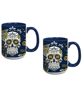 Indigo Falls Notre Dame Fighting Irish Two-Pack Dia De Los Muertos Mug Set