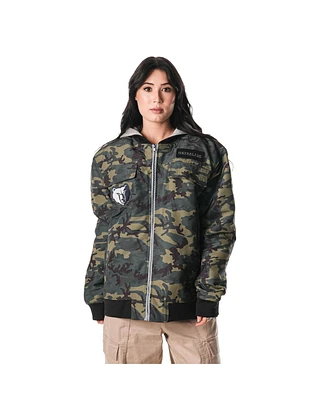 The Wild Collective Men's and Women's Camo Memphis Grizzlies Full-Zip Hoodie Bomber Jacket