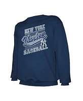 Stitches Men's Navy New York Yankees Pullover Sweatshirt