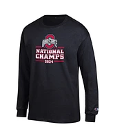 Champion Men's Black Ohio State Buckeyes College Football Playoff 2024 National Champions Long Sleeve T-Shirt