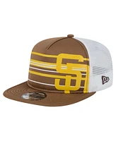 New Era Men's Brown San Diego Padres 9FIFTY A-Frame Trucker Snapback Hat