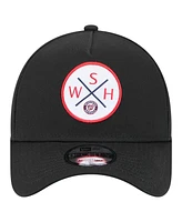 New Era Men's Black Washington Nationals 9FORTY A-Frame Adjustable Hat