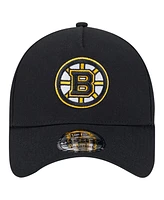 New Era Men's Black Boston Bruins Core A-Frame 9FORTY Adjustable Hat