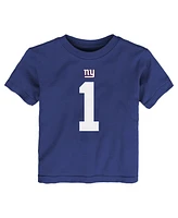 Nike Toddler Malik Nabers Royal New York Giants Name Number T-Shirt