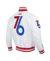 Pro Standard Men's White Philadelphia 76ers 2024/25 City Edition Chenille Satin Full-Snap Jacket