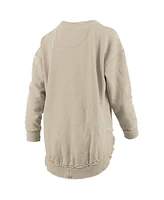 Pressbox Women's Tan Florida Gators Poncho Fleece Pullover Sweatshirt