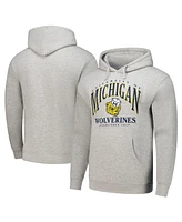 League Collegiate Wear Men's Heather Gray Michigan Wolverines Tall Arch Essential Pullover Hoodie