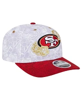 New Era Men's White/Scarlet San Francisco 49ers Aapi Apex Collection Floral 9SEVENTY Stretch-Snap Hat