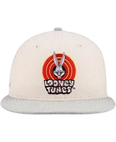 New Era Men's Cream Looney Tunes 9FIFTY Corduroy Snapback Hat