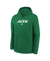 Nike Big Boys and Girls Kelly Green New York Jets Rewind Club Fleece Pullover Hoodie