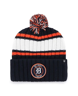 '47 Brand Men's Navy Detroit Tigers Plateau Cuffed Knit Hat with Pom