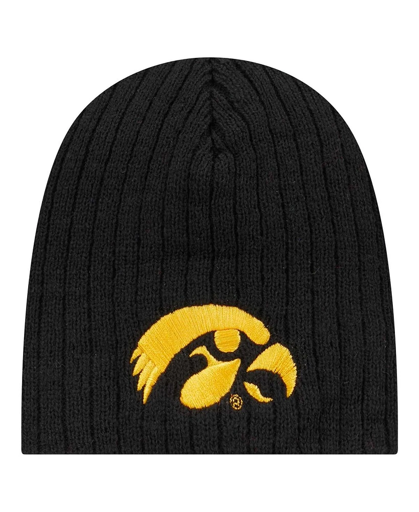 New Era Baby Boys and Girls Black Iowa Hawkeyes Mini Fan Beanie